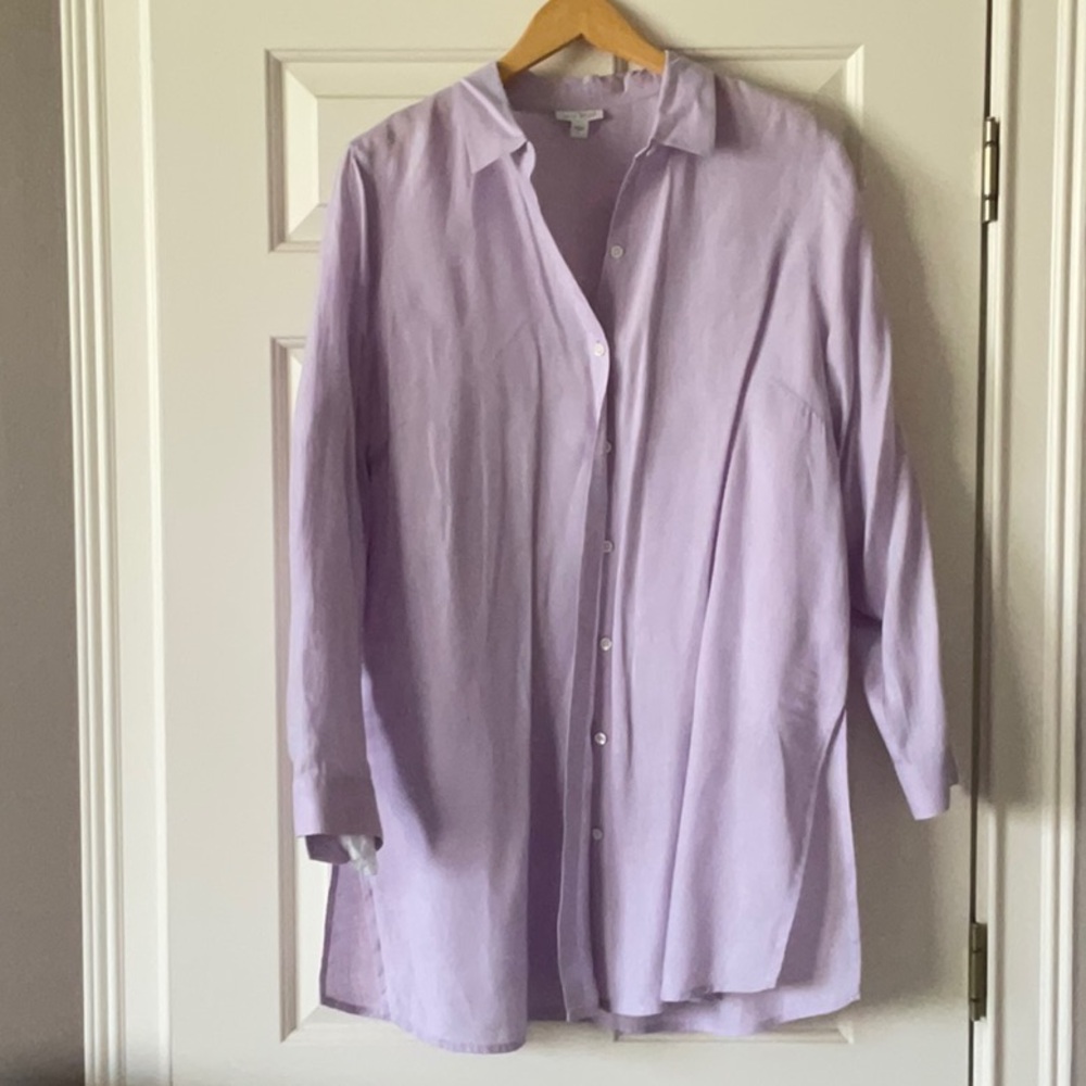 J. Jill Linen Tunic in Lavender